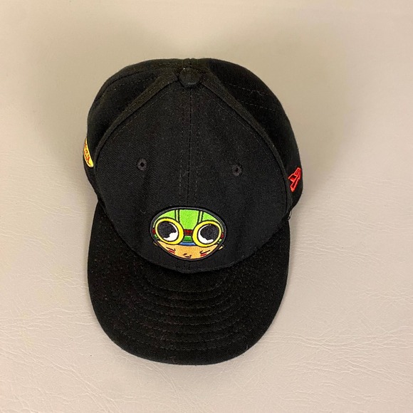 New‎ Era Hebru Brantley Snapback Hat Black Embroidered Cap Black Logo Front - Picture 1 of 11